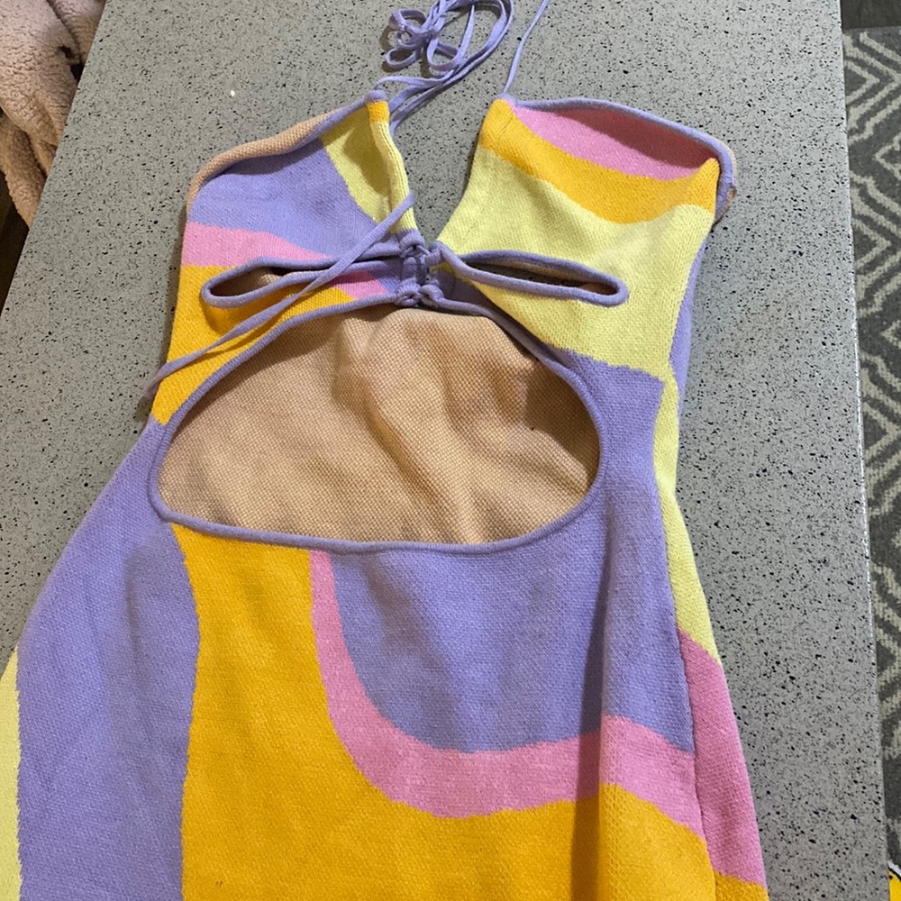 White fox wave dress! Size S, worn once :)